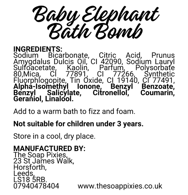 Baby Elephant Bath Bomb