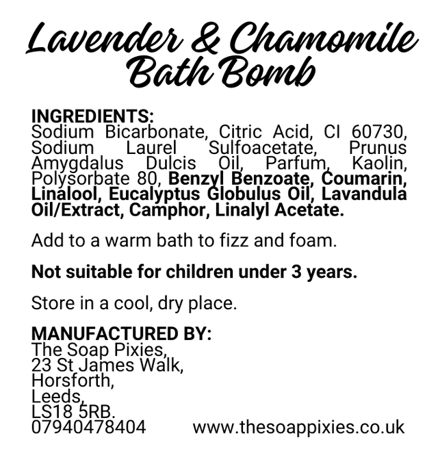 Lavender & Chamomile Jumbo Bath Bomb