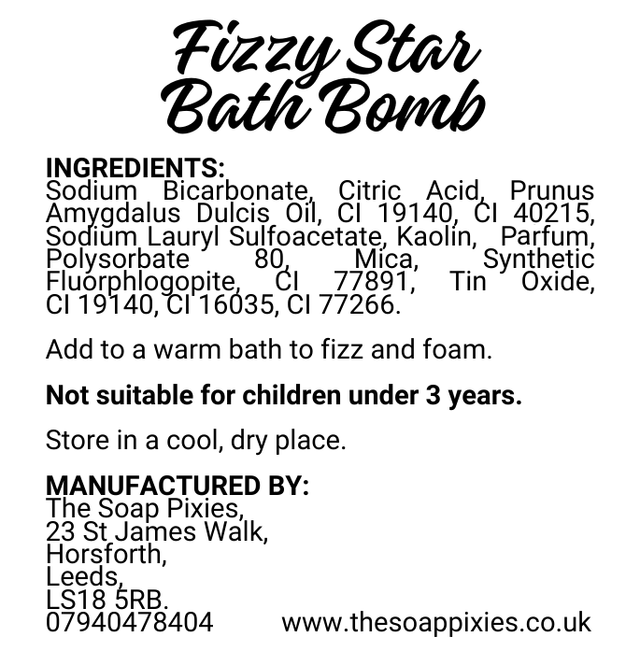 Fizzy Star Bath Bomb