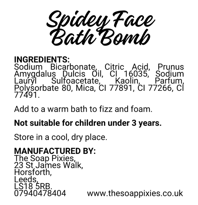 Spidey Face Bath Bomb