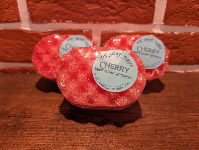 Cherry Mini Soap Sponge (85g)