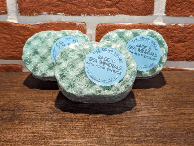 Sage &amp; Sea Minerals Mini Soap Sponge (85g)
